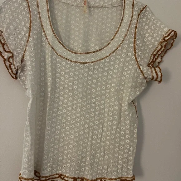 Free People ruffled garner tee - Picture 3 of 6